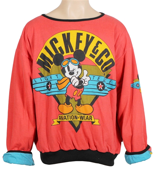 Chris Brown "Leave Broke" Music Video Worn Mickey Mouse Reversible Sweatshirt