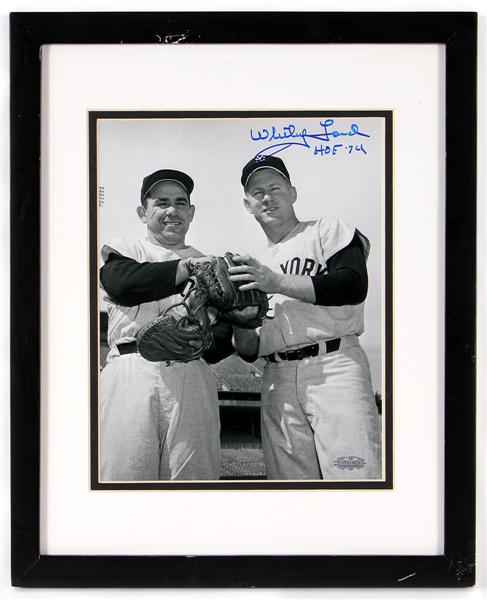 Whitey Ford Signed Photograph with Yogi Berra