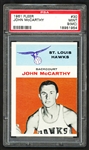 1961 Fleer #30 John McCarthy PSA 9 (OC)