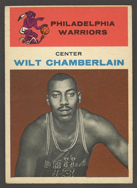 1961 Fleer #8 Wilt Chamberlain Rookie Card