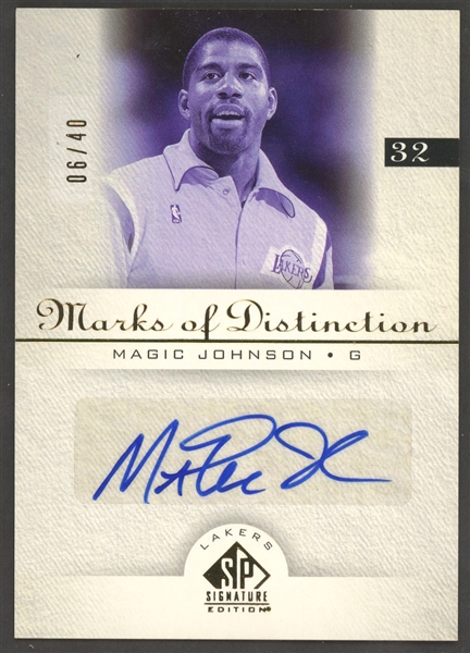 2005-2006 Magic Johnson Marks of Distinction #MD-MA SP Authentic Autograph (#06/40)
