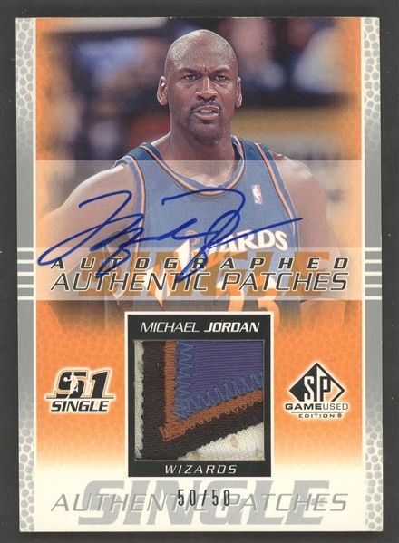 2003-2004 Michael Jordan SP Game Used Edition #MJ-AP Patch Autograph Card (#50/50)