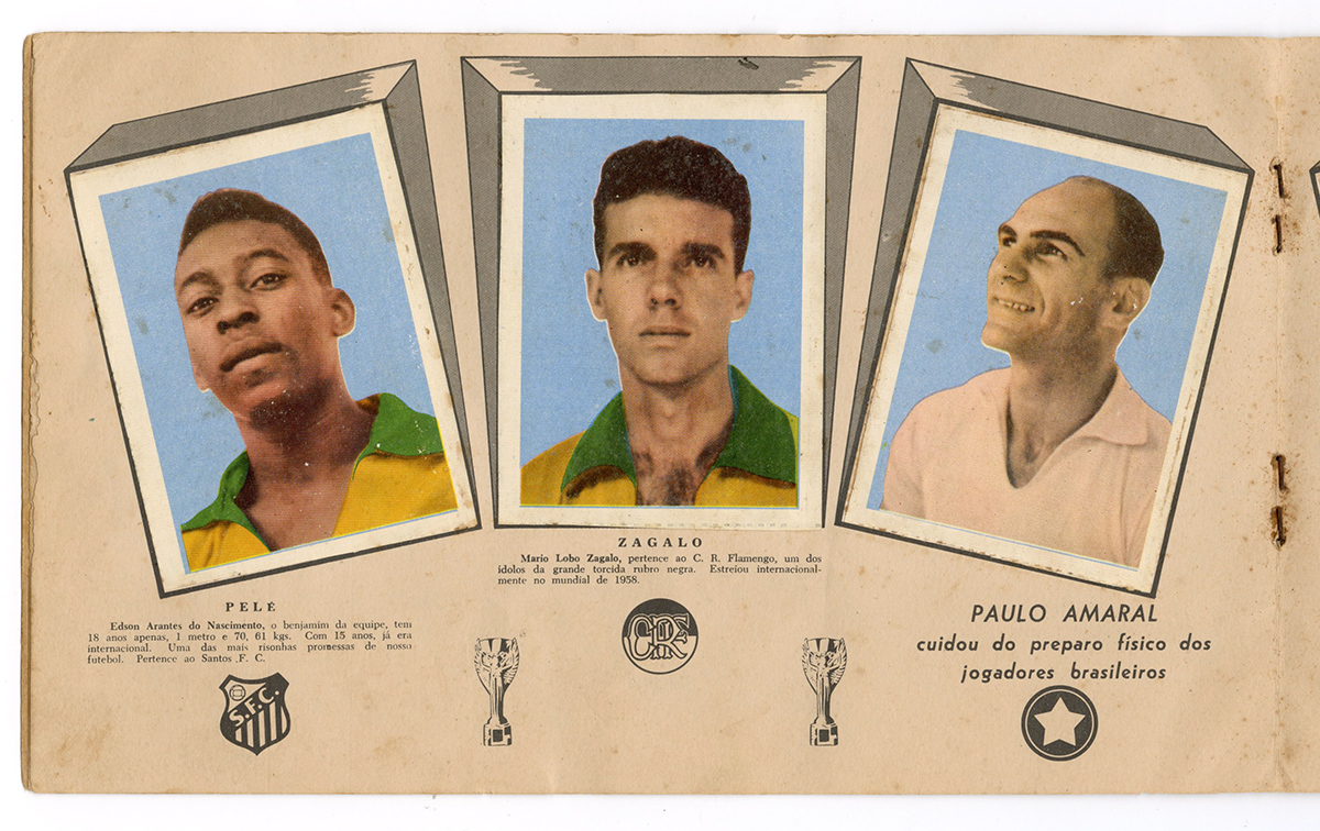 Lot Detail - 1958 Editora Aquarela LTDA #10 Pele Rookie Card Album