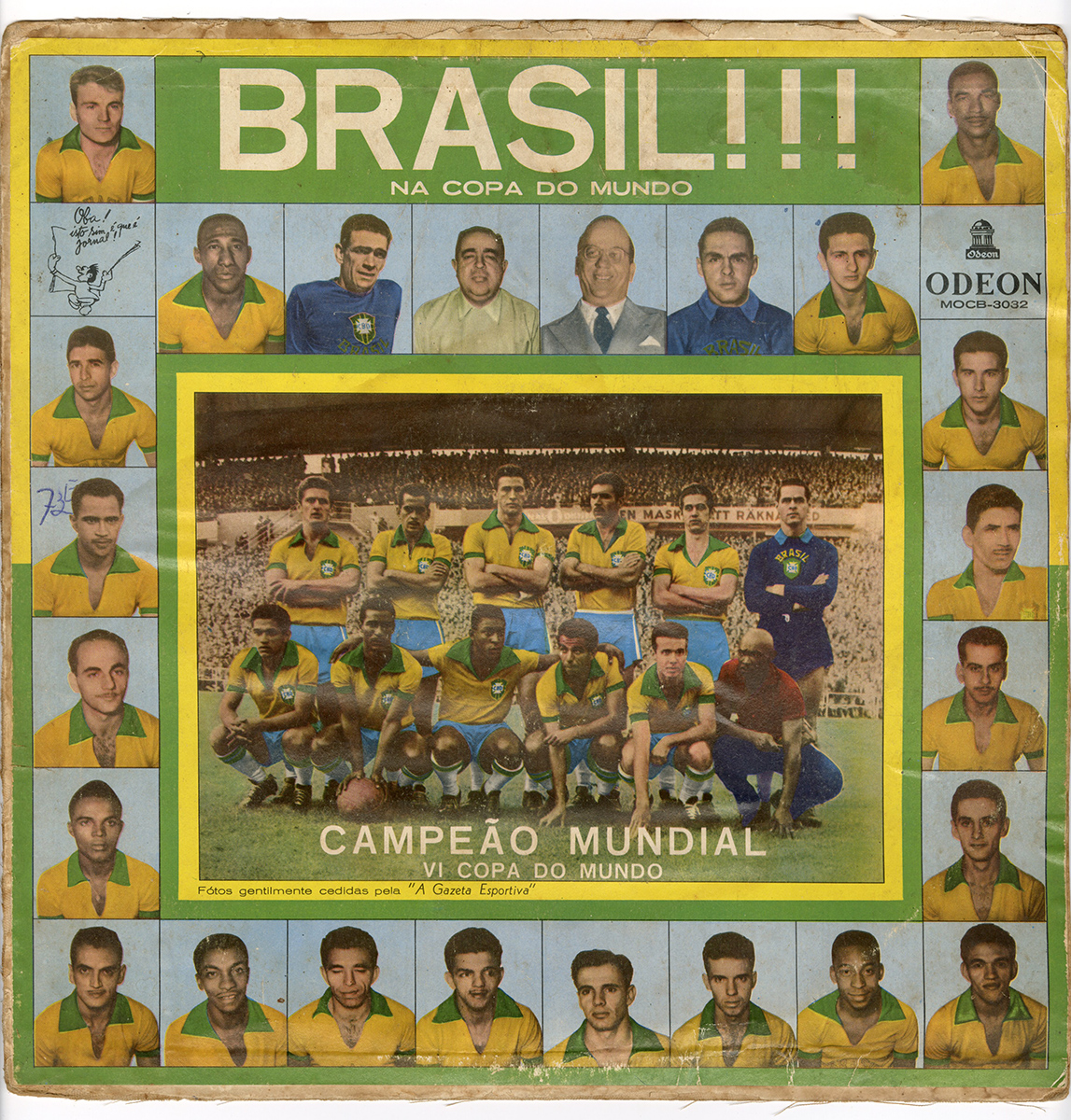 1958 Campeao Mundial VI Copa Do Mundo Pele SGC AUTHENTIC ROOKIE RC (looks  Great)