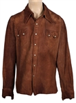 Jimi Hendrix Owned and Worn Brown Suede Shirt