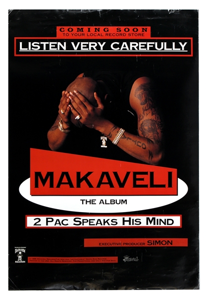 2Pac “Makaveli” Listen Very Carefully Album Promotional Poster