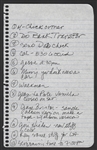 Madonna Handwritten "To-Do" List