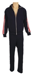 Elvis Presley Owned & Worn Blue Track Suit with Red and White Stripes