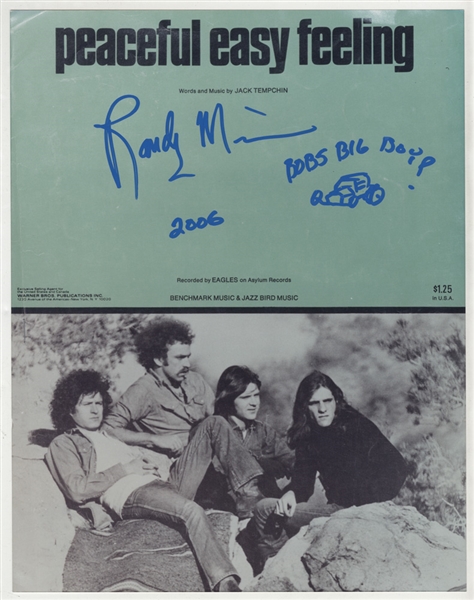 Eagles Randy Meisner Signed "Peaceful Easy Feeling" 11 x 14 Print