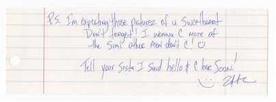 Tupac Shakur Handwritten Note to Girlfriend from Prison