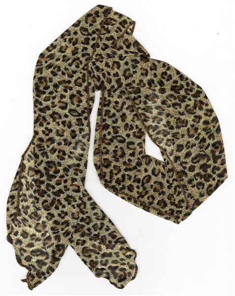 Jimi Hendrix Owned and Worn Leopard Print Scarf from the Herbert Worthington Estate