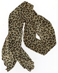 Jimi Hendrix Owned and Worn Leopard Print Scarf from the Herbert Worthington Estate