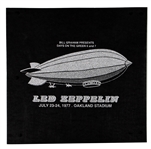 Led Zeppelin Original 1977 Oakland Stadium Concert Poster Test Pellon