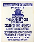Ice Cube/Too Short/Mack 10 Original Cardboard Concert Poster