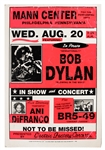 Bob Dylan/Ani DiFranco Original Globe Cardboard Concert Poster