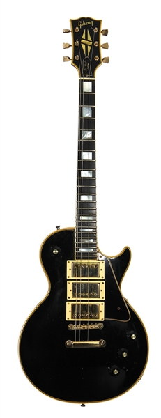 Keith Richards Owned and Played 1957 Mickey Baker Model Gibson Les Paul Custom Guitar Traded To Gram Parsons