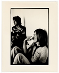 Mick Jagger & Charlie Watts Original Nevis Cameron Stamped Photograph