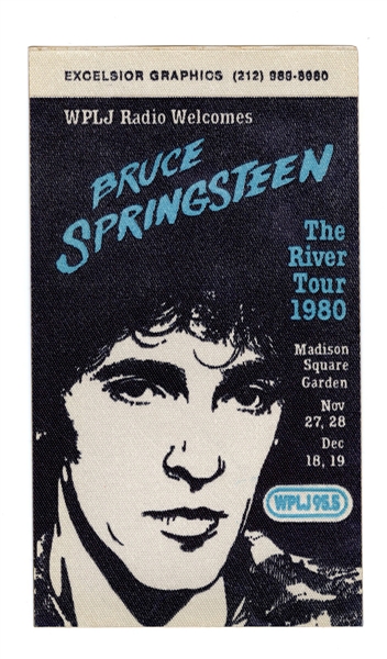 Bruce Springsteen 1980 River Tour Original Cloth Backstage Concert Pass