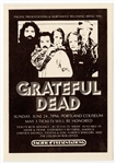 Grateful Dead Original 1973 Portland Coliseum Concert Handbill