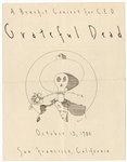 Grateful Dead Rare 1980 Original Benefit Concert Flyer