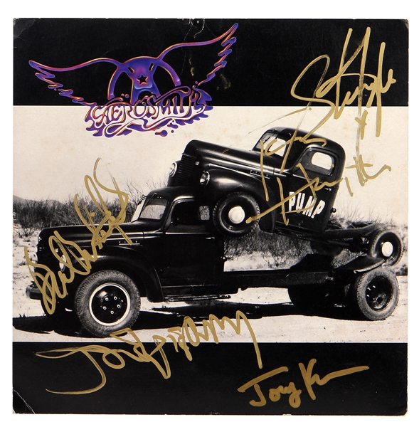 Aerosmith Signed Original "Pump" Album Flat