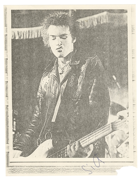 Sex Pistols Sid Vicious Signed Picture REAL