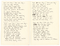 Jerry Garcia Handwritten “Days Between” Lyrics JSA