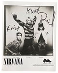 Nirvana Fully Signed Promotional Photo JSA