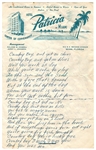 Johnny Cash 1957 Original Handwritten "Country Boy" Lyrics