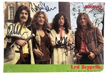 Led Zeppelin Signed Color Magazine Photograph JSA