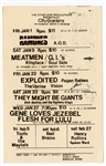 The Ramones Original 1987 Concert Postcard Handbill