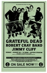 Grateful Dead/Jimmy Cliff/Robert Cray Band Original Concert Flyer