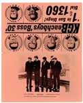 Rolling Stones Original 1965 San Diego Concert Flyer Survey