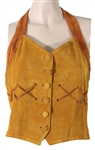 Janis Joplin Owned and Worn Brown Leather Top