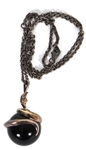 Jimi Hendrix Owned and Worn Silver and Black Necklace