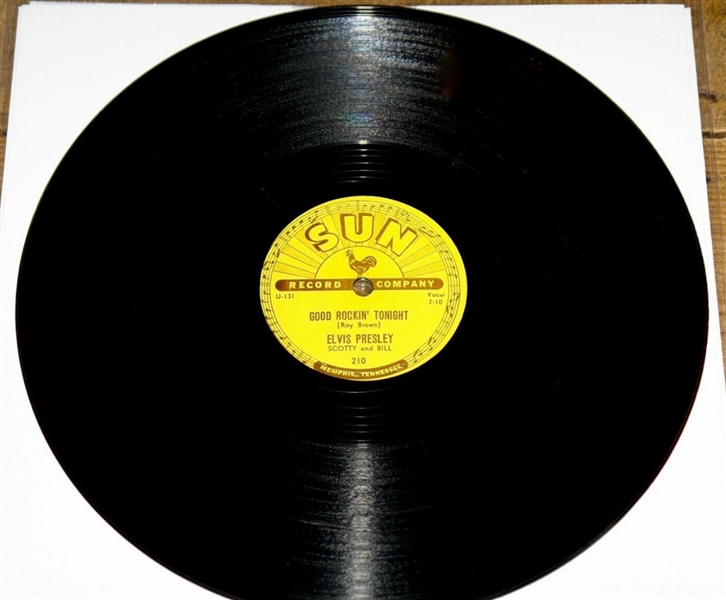 Elvis Presley "Good Rockin Tonight"/"I Dont Care if the Sun Dont Shine" Sun Records 78 Record (Sun-210)