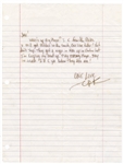 Tupac Shakur Handwritten & Signed Letter JSA