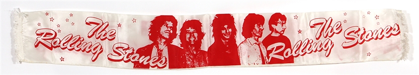 The Rolling Stones 1982 European Tour Promotional Scarf