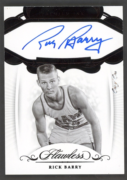 2018 Flawless Collegiate #PI-RB Rick Barry Autograph (#1/1)