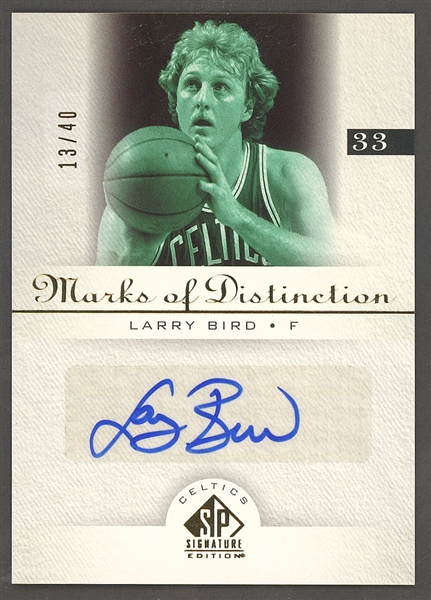 2005-06 SP Signature Edition #MD-LB Marks of Distinction Larry Bird Autograph (#13/40)