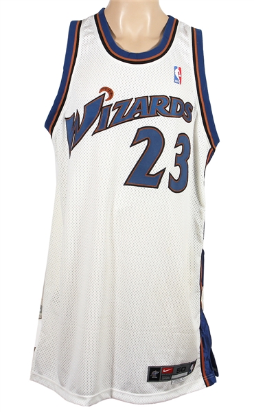 2002-03 Michael Jordan Washington Wizards Game-Used Home Jersey
