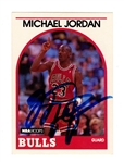 Michael Jordan Signed 1989 NBA HOOPS #200 Chicago Bulls Card