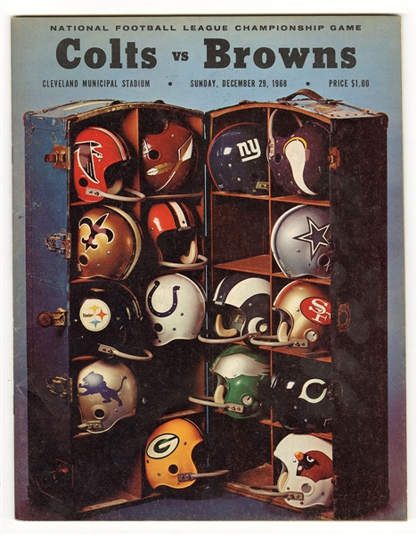 1968 NFL Championship Football Program Cleveland Browns vs Baltimore Colts 