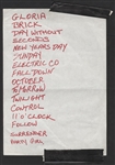 U2 Bono 1983 Handwritten Stage Used Set List