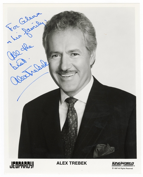 Alex Trebek Signed & Inscribed Promotional "Jeopardy" Photograph