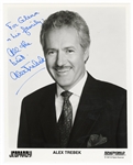 Alex Trebek Signed & Inscribed Promotional Jeopardy Photograph