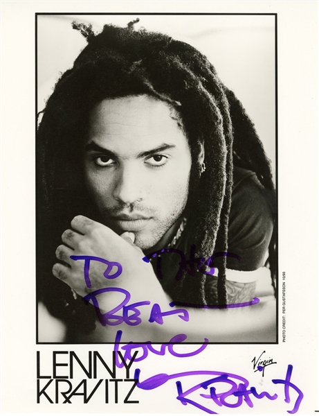 Lenny Kravitz Signed Promotional Photograph