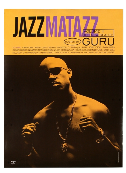 Guru’s Jazzmaster 1995 “The New Reality” Promotional Album Poster Lot