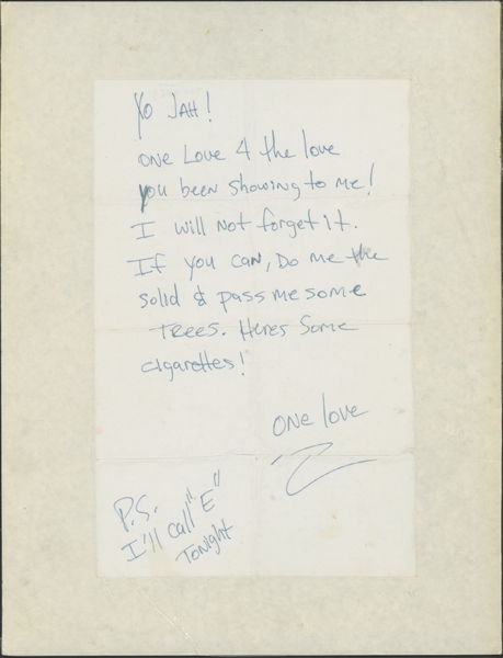 Tupac Shakur Handwritten & Signed Letter