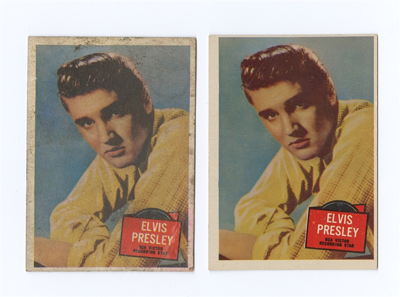 Elvis Presley Original Topps Gum Trading Cards (2)